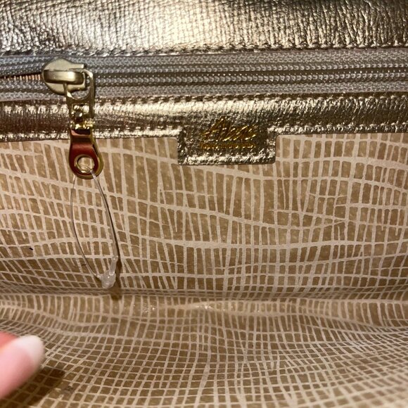 Abas Vintage Womens Clutch Bag Brown Stingray Foldover Envelope Style - Picture 7 of 10